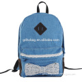 2016 new designer high quality canvas rucksack day bag school backpack for girls